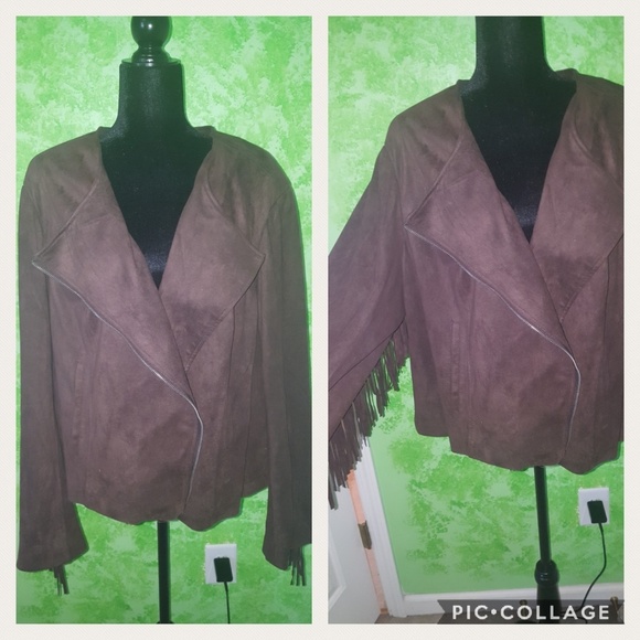 Lane Bryant Jackets & Blazers - Brown faux suede jacket🦄